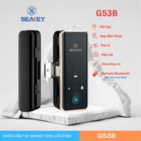 Khóa cửa kính vân tay 5 cách mở khóa: App Bluetooth Sciener, vân tay, mật mã, thẻ mifare 1K và remote G53B – CÁI