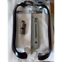 Khoá cửa lùa chữ D lượn 2 lẫy khóa lắp cửa lùa nhôm hệ việt pháp hệ pma 55