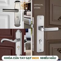 Khoá cửa tay gạt dòng phổ thông giá rẻ, INOX 201 phong cách hiện đại, sử dụng cho cửa gỗ và cửa nhôm