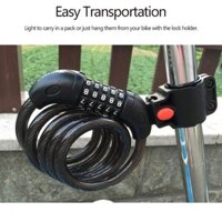 KHÓA DÂY 5 SỐ KHÓA XE ĐẠP - XE MÁY