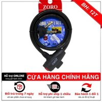 Khóa dây cáp ZORO chống cắt an,dài 1 mét,gồm 2 chìa khóa,khóa xe đạp-khóa xe máy-khóa cổng.DÂY CHÌA.