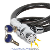 Khóa dây chống trộm xe máy xe đạp ô tô báo động còi hú LK315