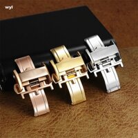 Khóa Dây Đồng Hồ Bằng Thép Không Gỉ 12 14 16 18mm Màu Vàng / Bạc
