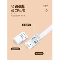 Khóa dây giày lười cho nam và nữ Air Force 1, dây giày co giãn phẳng màu đen và trắng, dụng cụ thể thao không cần buộc