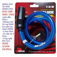 Khóa dây xe máy dài 1M2 đường kính dây 15mm Mars One TF-XH-XM