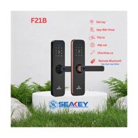 Khóa điện tử 6 cách mở khóa: App Bluetooth Sciener, vân tay, mật mã, thẻ mifare 1K, chìa khoá cơ và remote F22B màu đen – CÁI