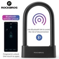 Khóa điện tử xe đạp ROCKBROS chìa khóa/vân tay Bluetooth chống trộm sạc USB khẩn cấp ứng dụng thông minh