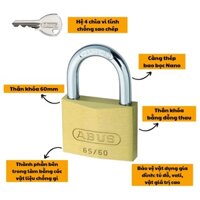 Khóa Đồng Abus 65 Series Chìa Răng Cưa Khóa Cầu Chống Trộm Chìa Vi tính Càng Thép Chống Sao Chép