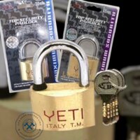Khóa đồng bấm Yeti , chất liệu đồng thau 2 kích cỡ