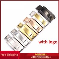Khóa đồng hồ thay thế bằng thép không gỉ 16 x 9mm Rolex GMT 2 Clasp cho GMT Submariner Vòng tay khóa dây da