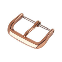 Khóa đồng hồ thép cao cấp không gỉ dùng cho dây da đồng hồ - Vàng Hồng - 22mm