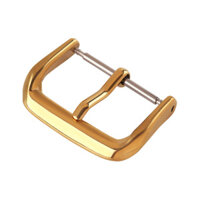 Khóa đồng hồ thép cao cấp không gỉ dùng cho dây da đồng hồ - Vàng Gold - 22mm