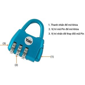 Khóa du lịch NOVELTY 3 số màu xanh Yale Y-NOVELTY-2B