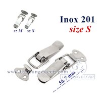 Khóa gài Inox 201 loại trơn size S 56.7mm