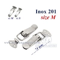 Khóa gài Inox 201 loại trơn size M 74mm