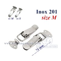 Khóa gài Inox 201 loại trơn size M 74mm