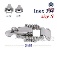 Khóa Gài Inox 304 Dạng Lò Xo Có Khóa Size S – KT :5.8 cm