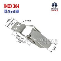 Khóa gài Inox 304 loại trơn Size XS 46mm