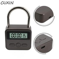 Khóa hẹn giờ kim loại UXIN, Màn hình LCD Khóa bảo mật chống nước, Ổ khóa hẹn giờ tạm thời có thể sạc lại USB Edge mịn Đa chức năng Khóa thời gian thông minh Phần cứng