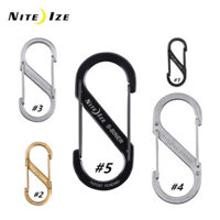 Khóa hình 8 bằng thép không gỉ Niteize, khóa treo đa chức năng, khóa chai nước, móc khóa, carabiner mở đôi