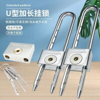 Khóa Hình Chữ U Khóa Cửa Kính Tủ Tay Nắm Cửa Ổ Khóa Cửa Trượt Khóa Dài Cửa Hàng Khóa Cửa Đầu Cửa Đôi Khóa Chống Trộm