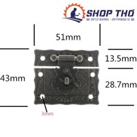 Khóa hộp giả cổ A077 lắp hộp gỗ - 5143  2 bộ