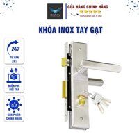 Khoá Inox Tay Gạt - Khóa Inox Dùng Cho Cửa Gỗ Phòng Ngủ, PhòngvTắm, Cửa Ngách Kích Thước 200x52cm