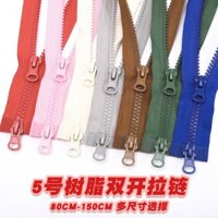 Khóa kéo đôi đầu nhựa số 5 cho áo khoác lông vũ, đồng phục học sinh, áo khoác, túi ngủ, lều, ghế sofa, phụ kiện khóa kéo dài