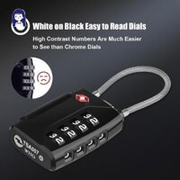 Khóa kết hợp, Ổ khóa 4 chữ số, Nhỏ, Ổ khóa Tsa, Mã Pin, Chống trộm, Hộp đựng, Khóa móc kết hợp, Túi đựng hành lý YD0213