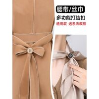 Khóa khăn lớn 2025 mới, chữ H, thắt lưng áo khoác gió, nơ cố định, vòng khăn