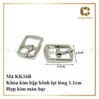 Khóa kim màu bạc - 1 cái bập bênh 1.1cm