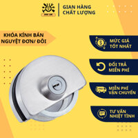 khóa kính không khoan cửa thủy lực, bán nguyệt khóa kẹp kính inox