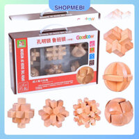 Khoá Lỗ Ban - Khổng Minh - Đồ Chơi Xếp Hình Gỗ HAHIHAPPY - Rèn Luyện Trí Tuệ -Cho Trẻ Em và Người Lớn