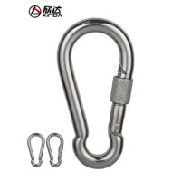 Khóa lò xo thép không gỉ Xinda, móc carabiner an toàn cho leo núi, móc yoga trên không, đai ốc lò xo, khóa dây chó
