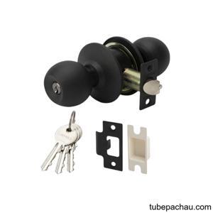 Khóa nắm tròn cho cửa chính đen mờ Hafele 911.83.563