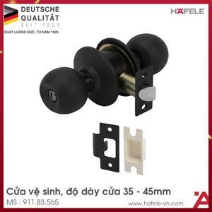 Khóa nắm tròn cho cửa phòng vệ sinh đen mờ Hafele 911.83.565
