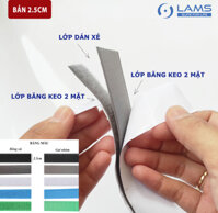 Khóa nhám có keo bản 2.5cm, velcro tape/ miếng dán xé nhiều màu