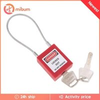 Khóa ổ khóa cáp bằng thép không gỉ, Khóa móc chính, Đỏ / Vàng / Xanh / Xanh / Trắng / Đen / Cam, Bộ 1