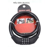 Khóa số dây chống trộm xe đạp, loại 4 số, có thể thay đổi được mã số, kích thước D12mm dài 60cm