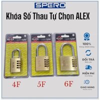 Khóa Số Thau Tự Chọn ALEX 6F Xuất Xứ Đài Loan Cao Cấp, Khóa Số Đồng Thau, Khóa Cửa Mật Mã.