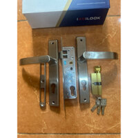 Khóa tay gạt AG innox, khóa tay gạt nhôm hệ ,vát cạnh,cửa sắt