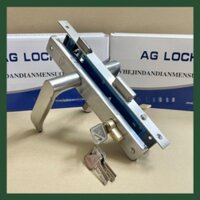 Khoá tay gạt AG Inox dùng cho cửa nhôm, gỗ, sắt đố 3x6 (thân khoá 85x30) (Có bán lẻ từng bộ phận)