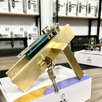 Khoá tay gạt cửa gỗ mạ đồng cao cấp dày dặn, phong cách mới