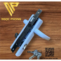 Khoá tay gạt KSAITE HS523 trắng sữa cửa nhôm hệ 700 / sắt hộp 3x6