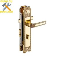 KHÓA TAY NẮM ĐỒNG THAU HC 8528 ĐẠI Lắp Cho Cửa To Đại 4-6 Cánh