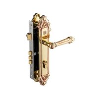 Khoá tay nắm đồng thau Huy Hoàng HC 8526 - Thích hợp sử dụng cho cửa gỗ cao cấp lớn, 2 cánh