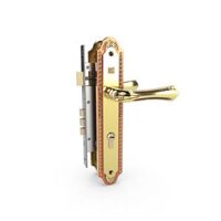 Khóa tay nắm HC 8561 PVD Gold thân Đồng ổ Huy Hoàng - Abus CHLB Đức