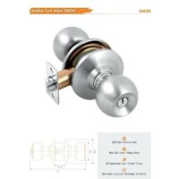 Khoá Tay Nắm Tròn VIỆT TIỆP 04211 ( khoá đấm ) màu trắng inox 304