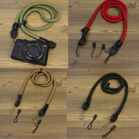 Khóa tháo nhanh Dây đeo vai bằng da Cotton dệt cho máy ảnh Leica Fuji Olympus
