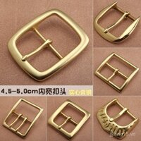 Khóa thắt lưng bằng đồng nguyên chất 4.5cm, khóa hình chữ D, khóa thắt lưng thông thường, khóa thắt lưng thủ công rộng
